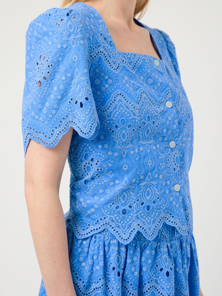 Carousel image - YASFREYA TOP A MANICHE CORTE, Marina | 3