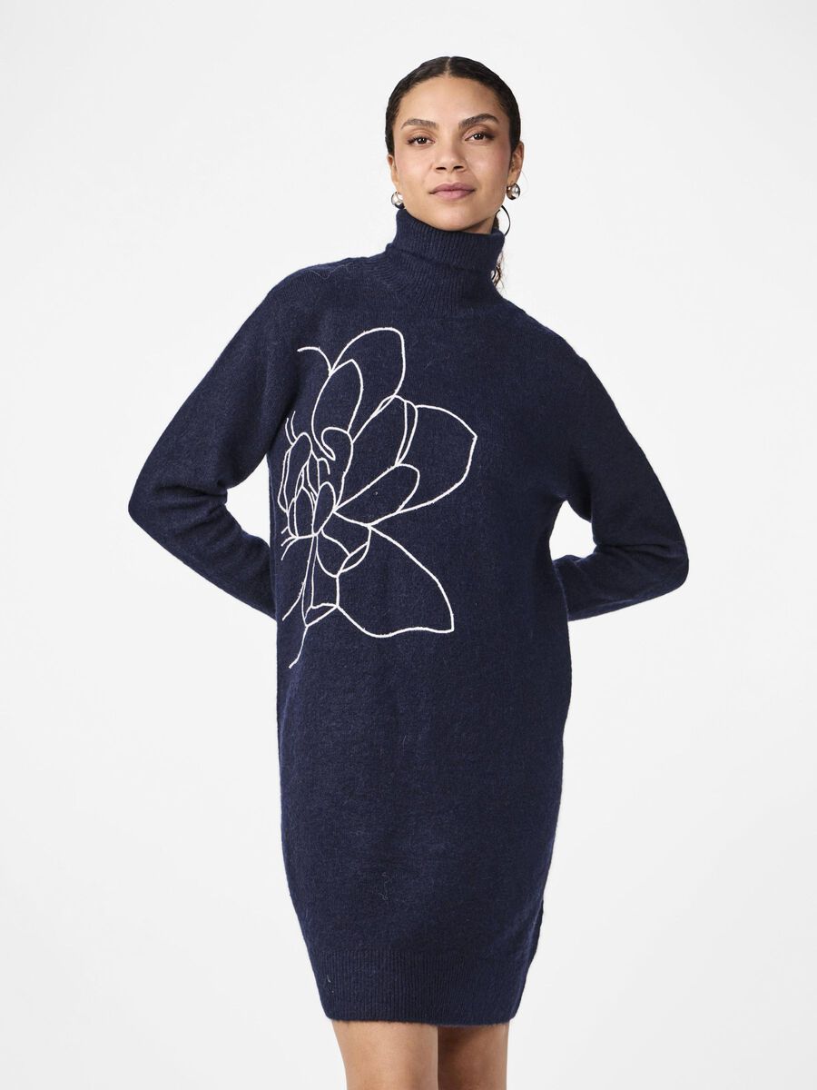 YAS YASJUVA KNITTED DRESS, Navy Blazer, highres - 26035132_NavyBlazer_1132627_003.jpg