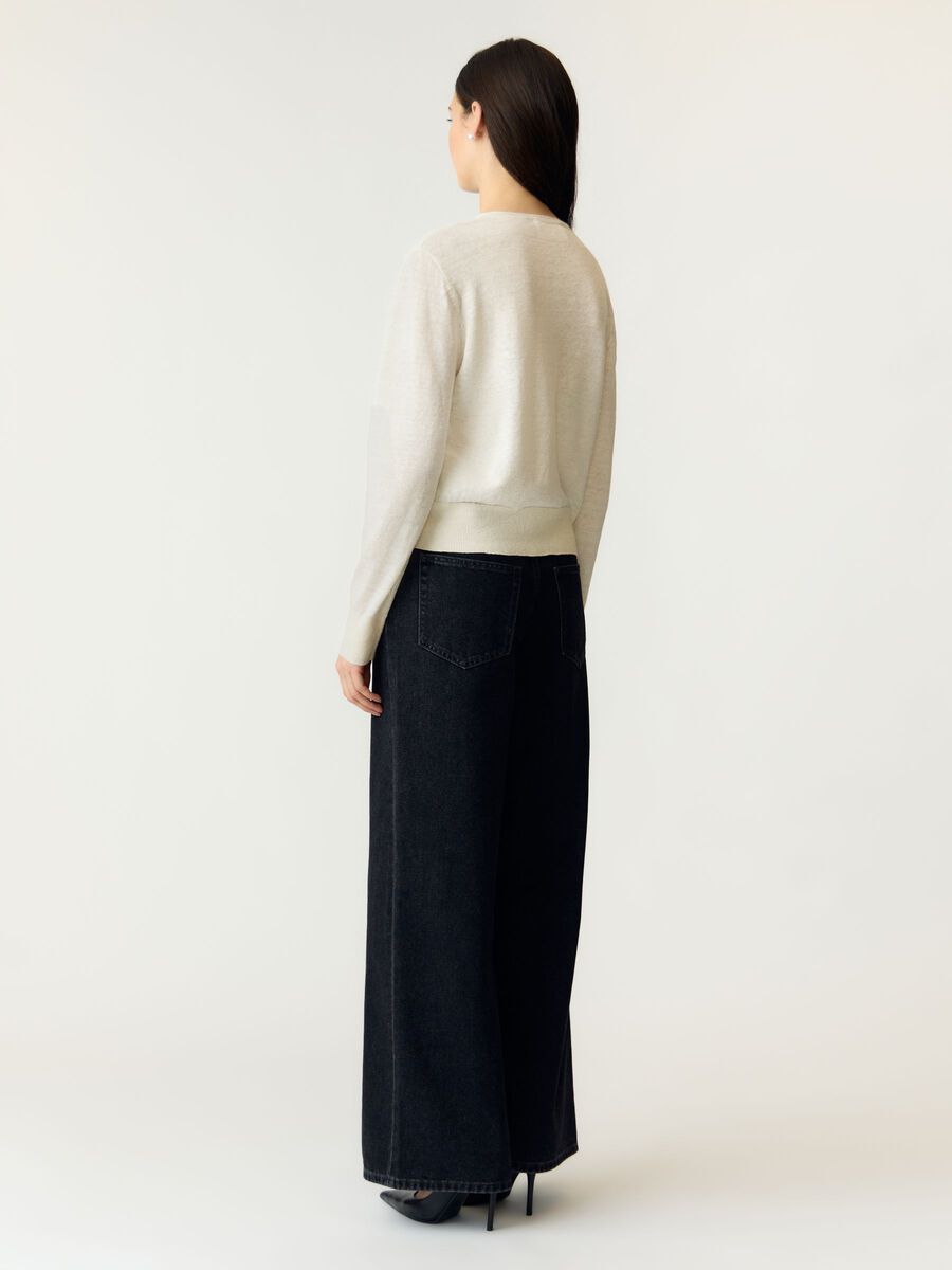 Product carousel image - YASLINNEA  KNITTED CARDIGAN, Pristine | 2