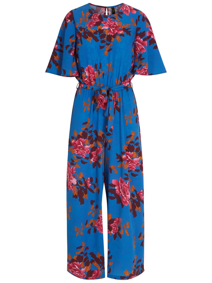 Blauwe bloemen jumpsuit Y.A.S