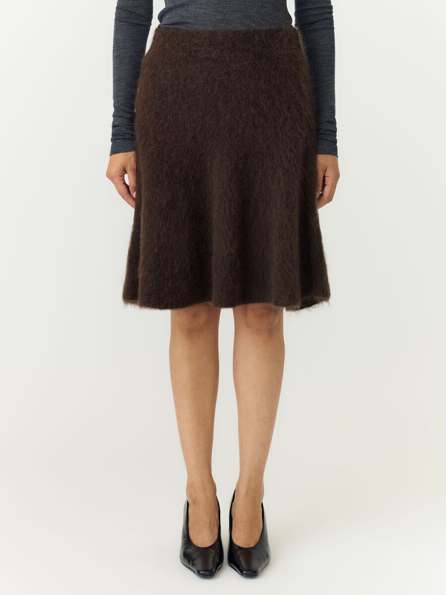 Product tile image YASTILDE HW MOHAIR BLEND KNIT  MINI SKIRT, Mole 26041693_Mole_1318845