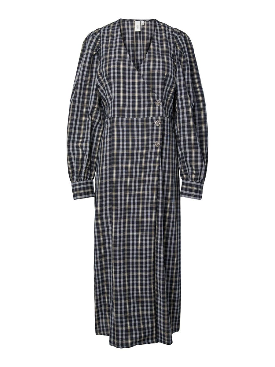 Product carousel image - YASSIMMA MIDI WRAP DRESS, Black | 2