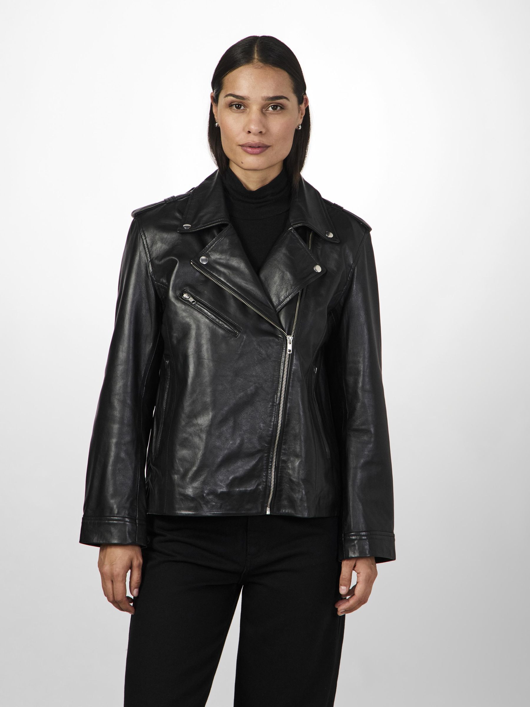 Yas tall leather jacket discount