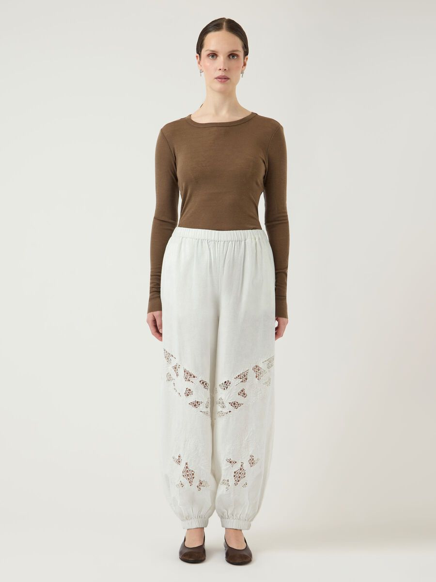 Carousel image - YASRAISE HW BALLOON  TROUSERS, Star White | 4