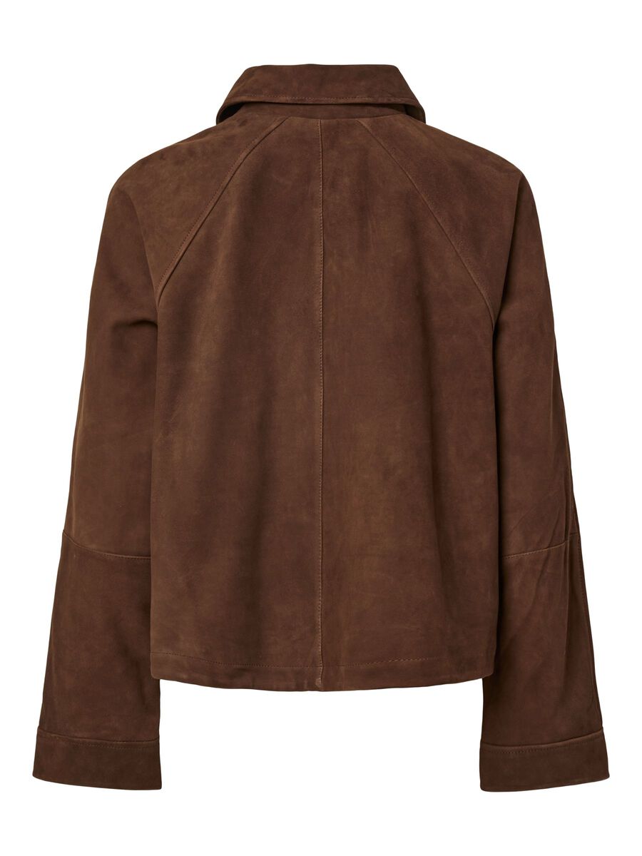 Carousel image - YASNOEL SUEDE LEATHER BOMBER JACKET, Pinecone | 6
