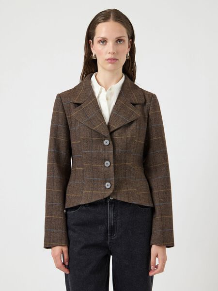 YAS YASTHELA WOOL BLEND SHORT JACKET, Chocolate Brown, highres - 26041383_ChocolateBrown_1311810_003.jpg