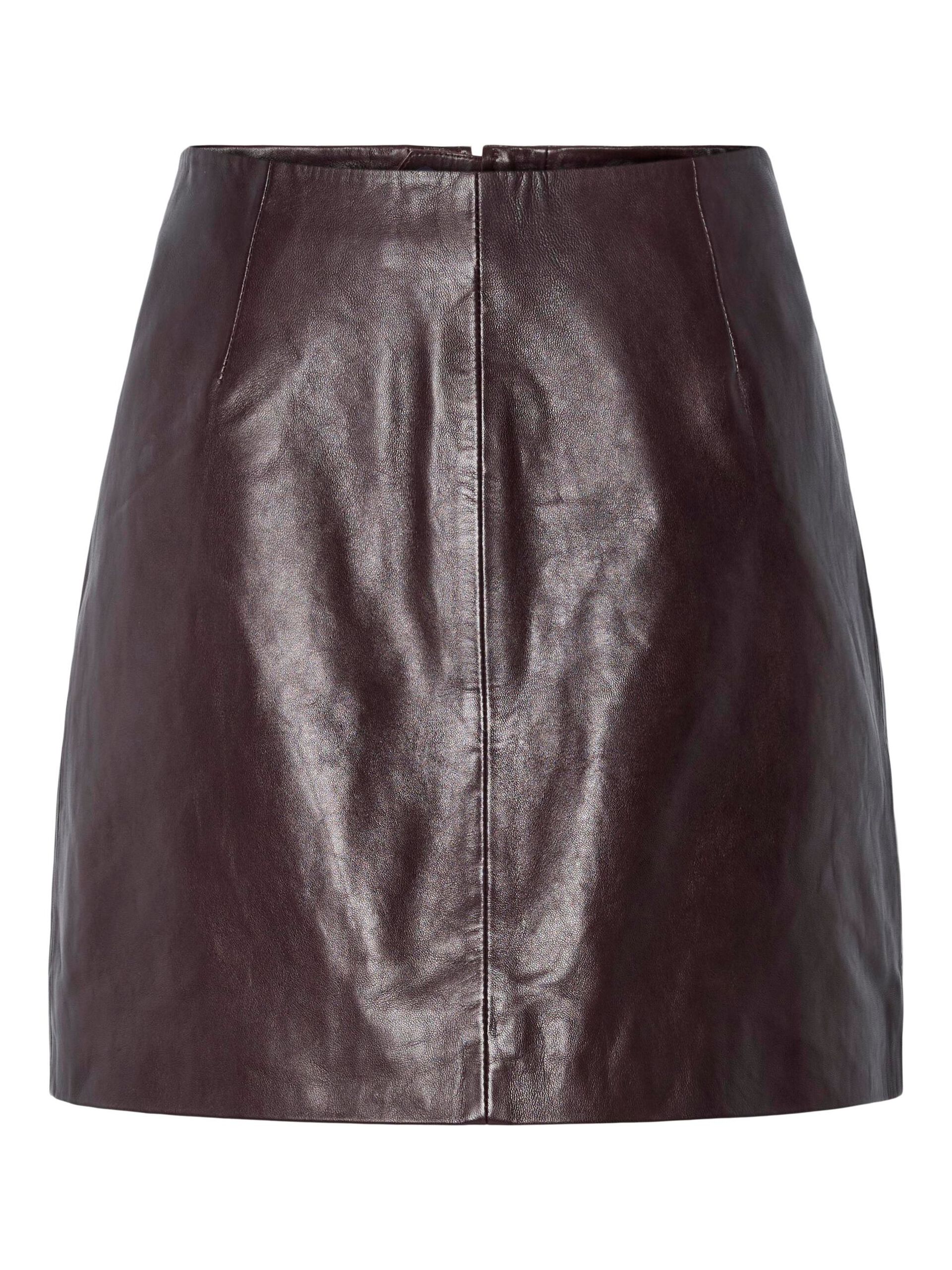 Carousel image - YASKALA LEATHER MINI SKIRT, Port Royale | 5