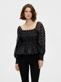 Product image thumbnail - YASOLA BALLOON SLEEVE TOP, Black | 3