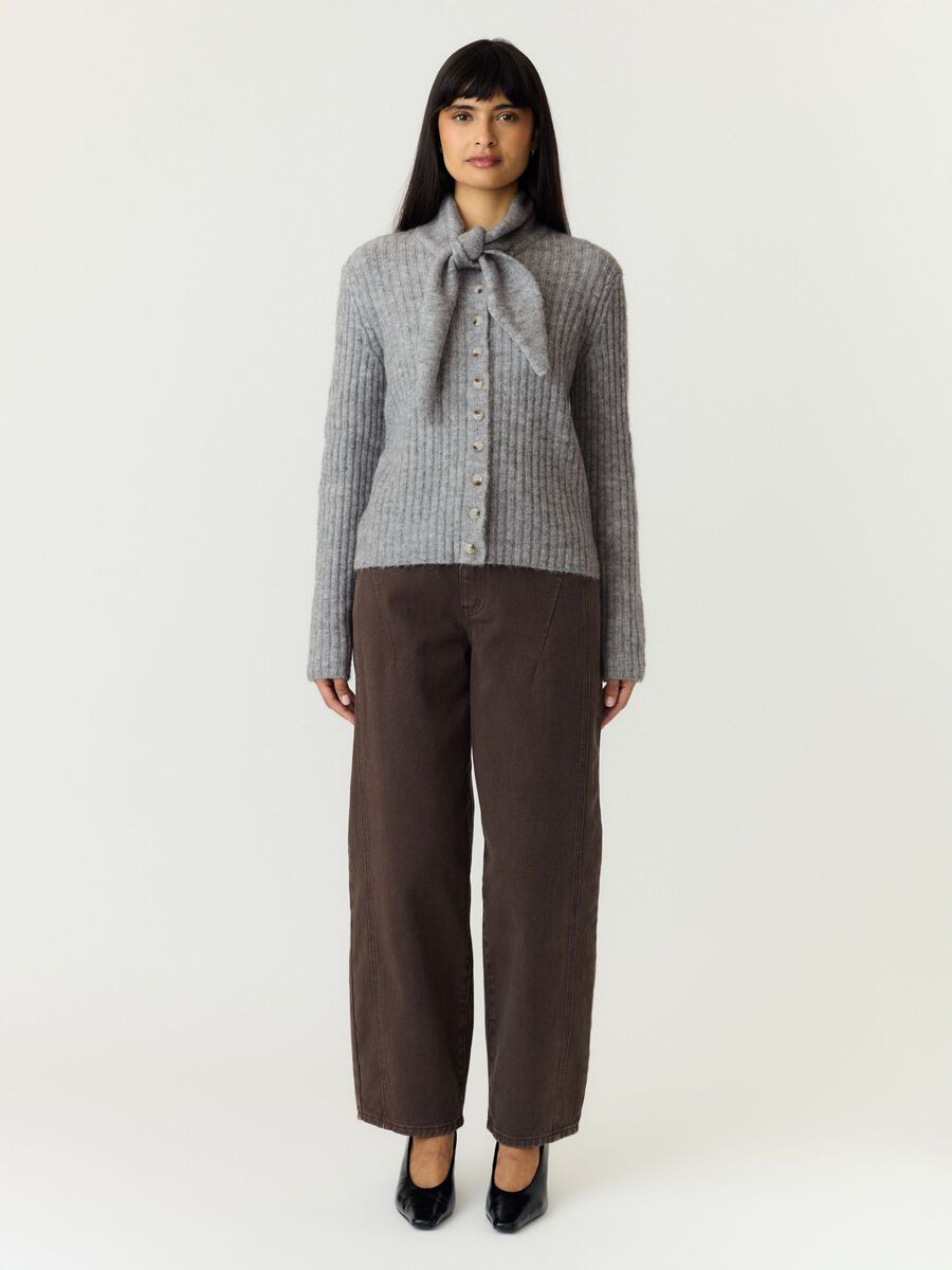Carousel image 4 YASDOLLY LS KNIT  CARDIGAN, Light Grey Melange
