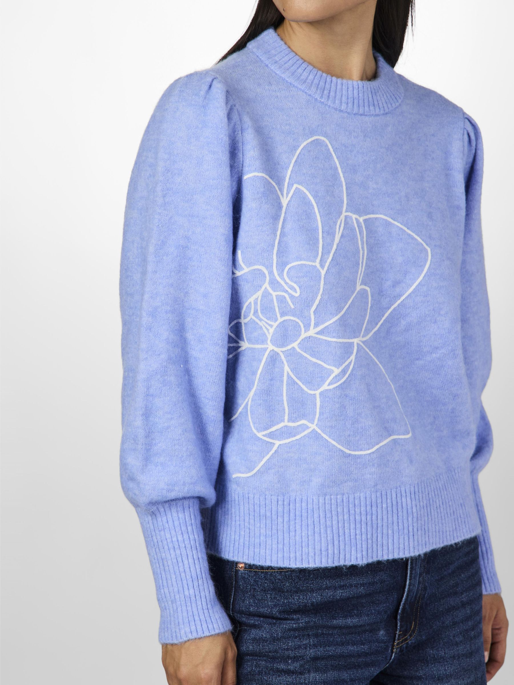 YASJUVA KNITTED PULLOVER | Blue | YAS® Belgium