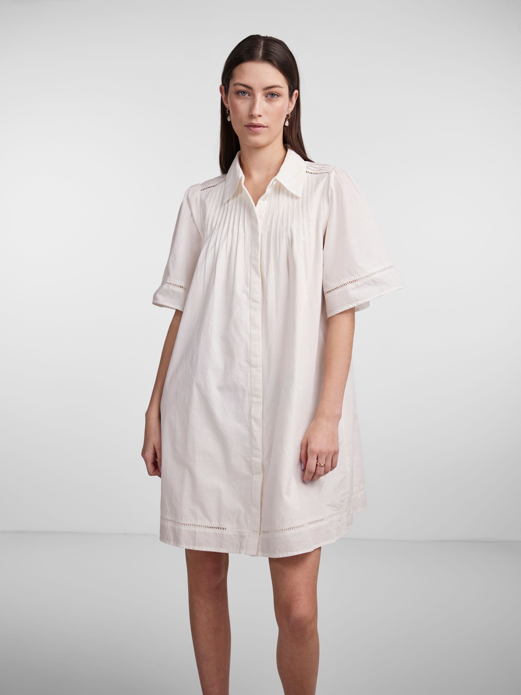 YASSANNY SHIRT DRESS White YAS UK