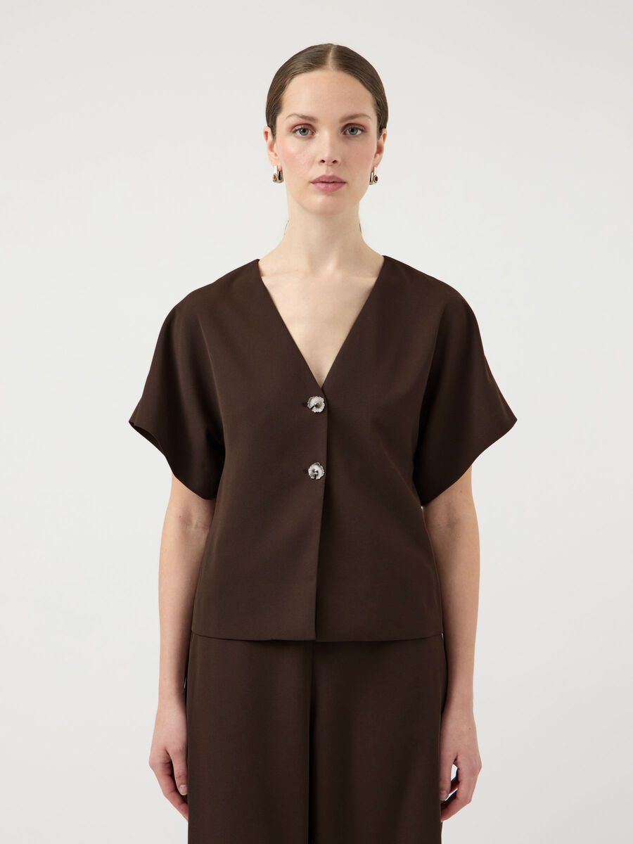 Product carousel image - YASRANIA BLAZER TOPP, Coffee Bean | 1