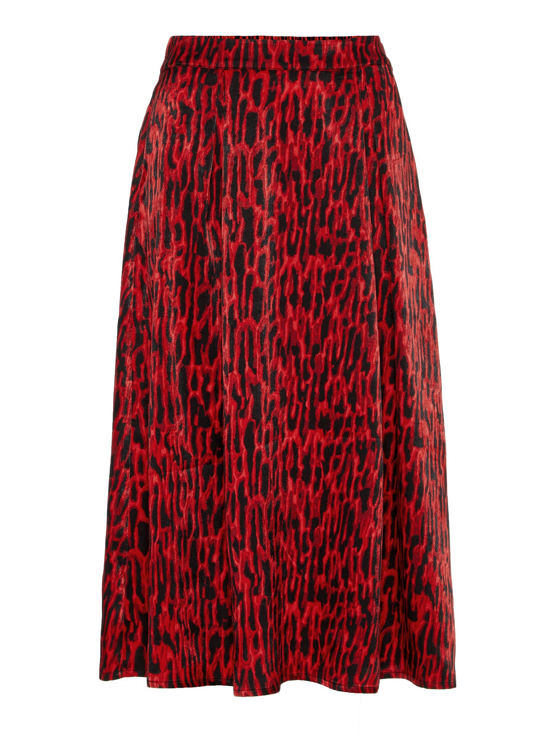 PLEATED MIDI SKIRT Black YAS Belgium