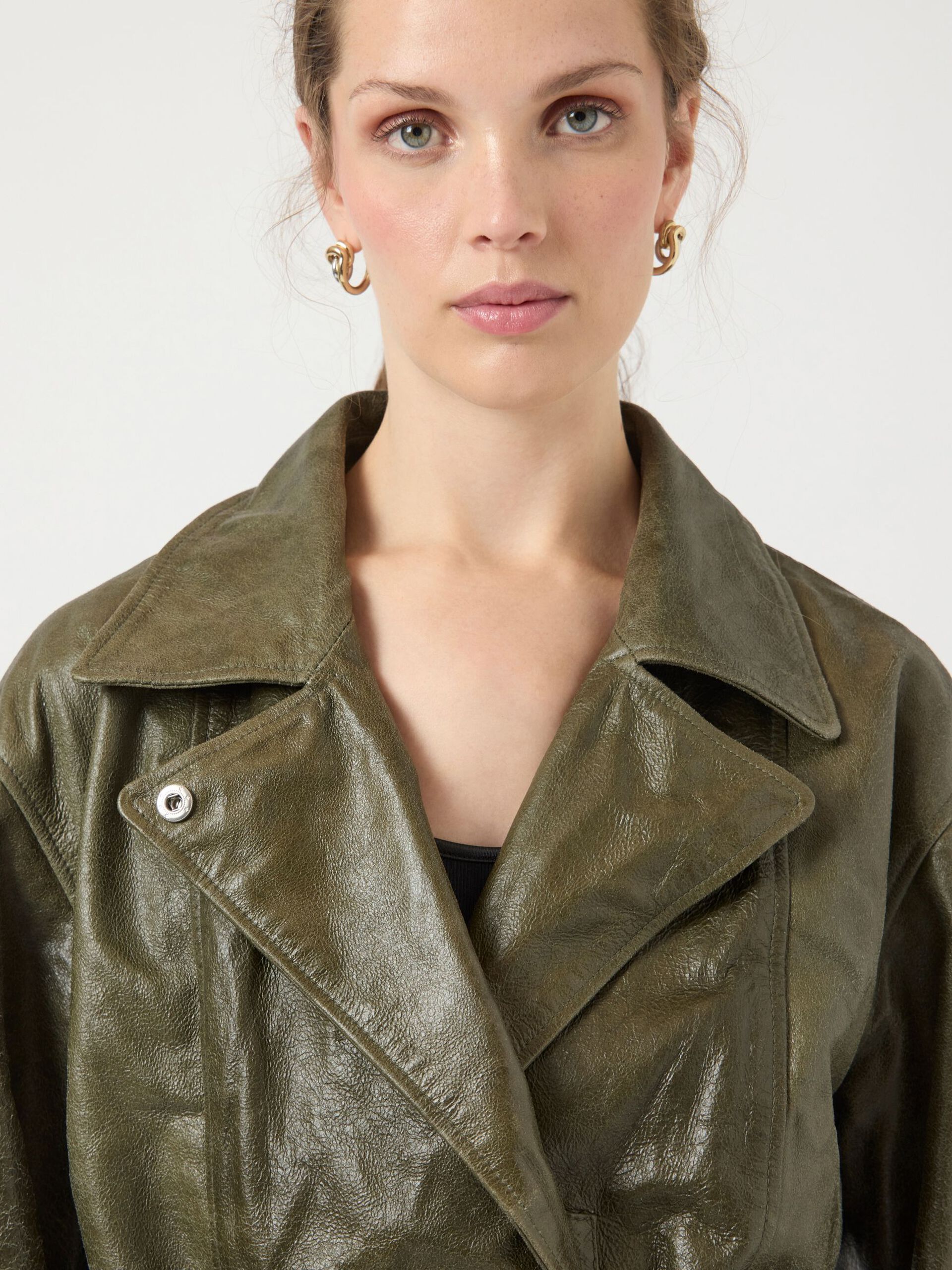Carousel image - YASLIBBO LEATHER JACKET, Teak | 3