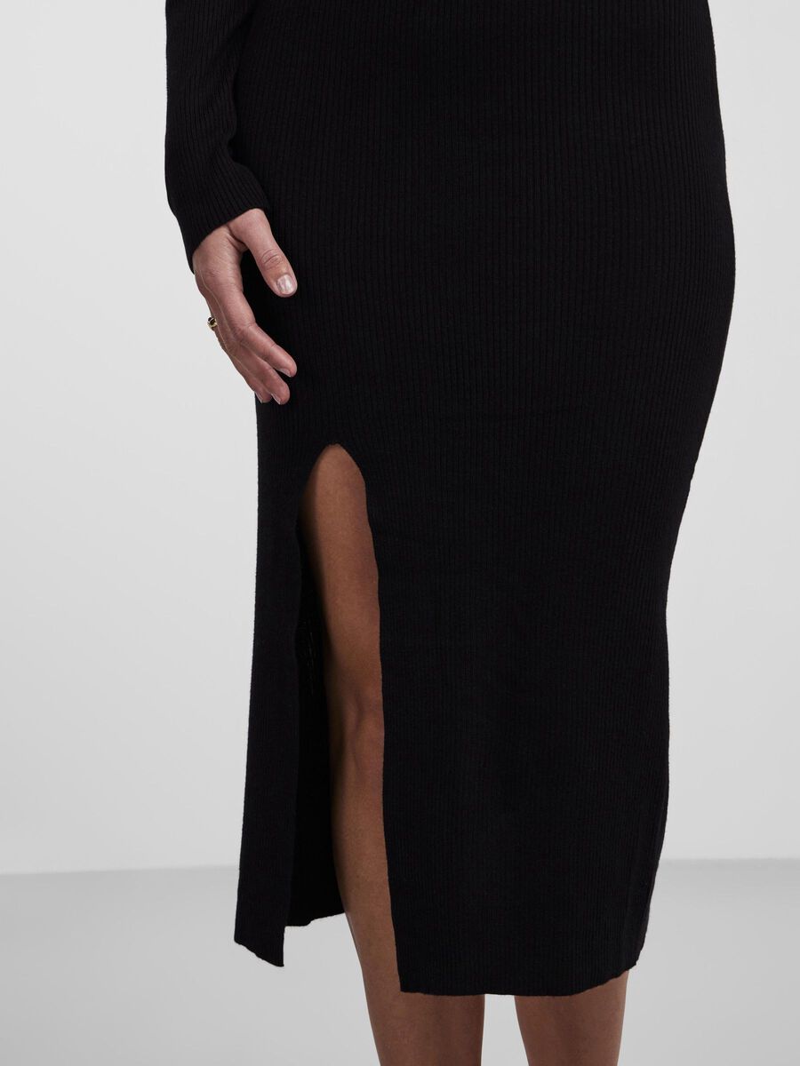 Y.A.S YASBIRIELLA GEBREIDE JURK, Black, highres - 26026257_Black_006.jpg