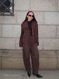 Product image thumbnail - YASLINA MW SUEDE LEATHER TROUSERS, Seal Brown | 6