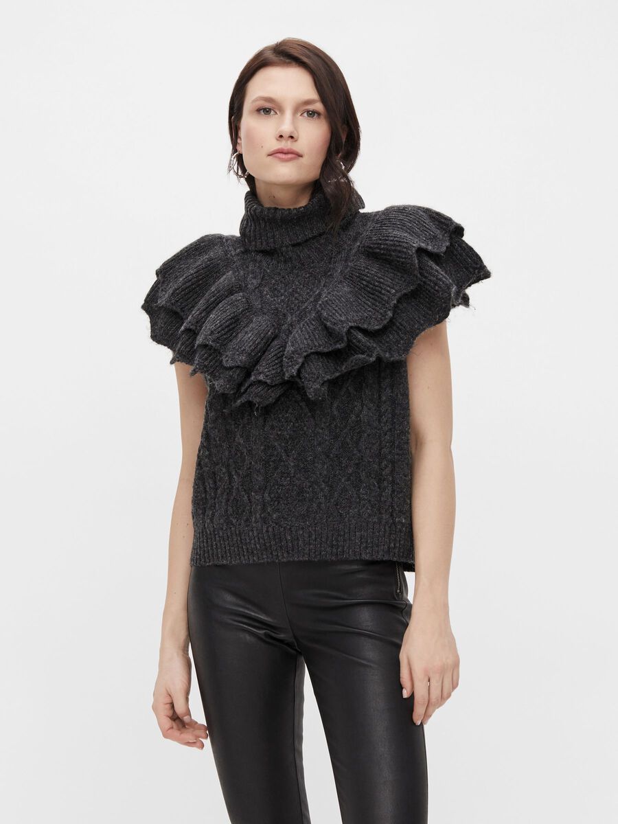 Y.A.S YASCHOKO KNITTED PULLOVER, Dark Grey Melange, highres - 26025106_DarkGreyMelange_003.jpg