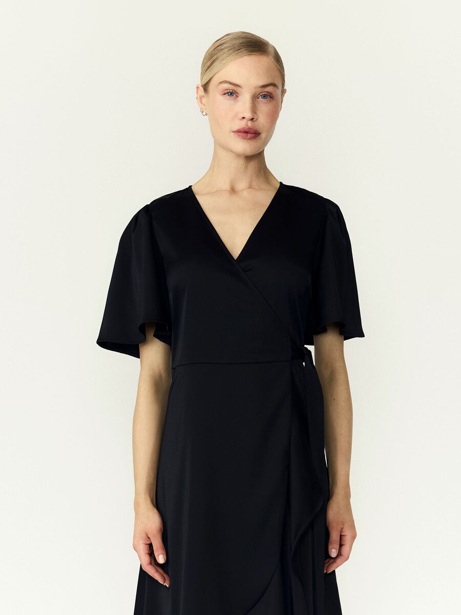 Product tile image YASTHEA WRAP DRESS, Black 26028890_Black