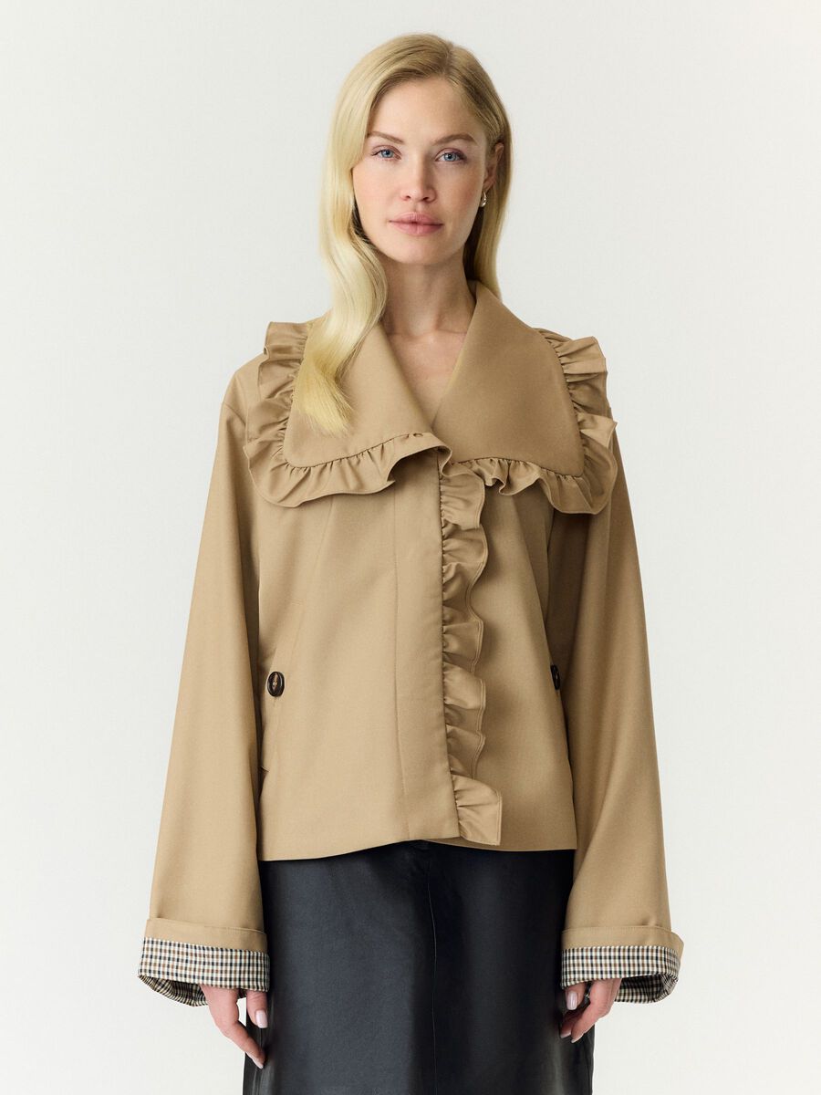 Product tile image YASELSIA SHORT  TRENCHCOAT, Incense 26041368_Incense