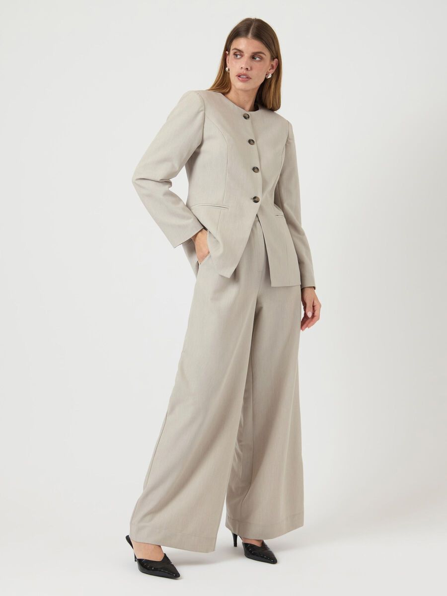 Product carousel image - YASVESTI WIDE TROUSERS, Pelican | 1