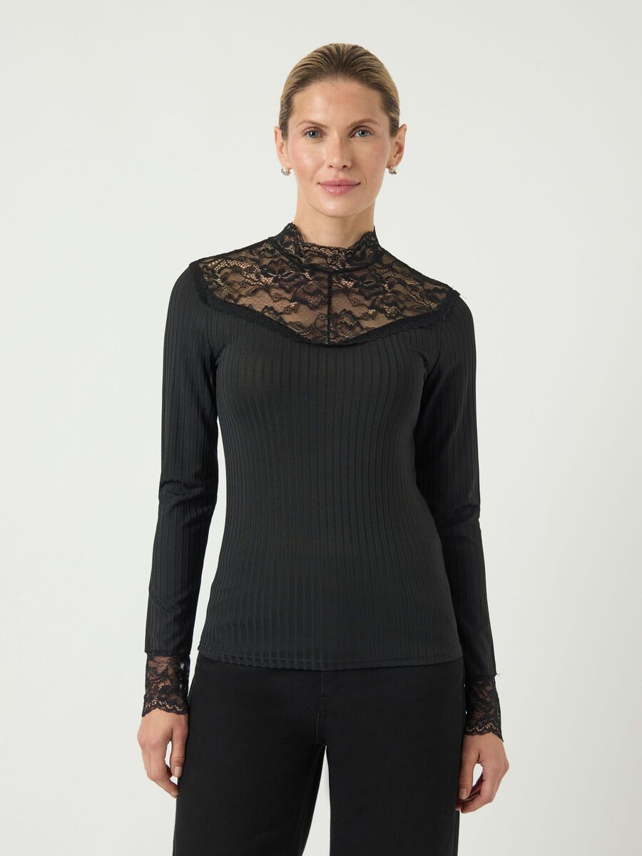 Carousel image - YASBLACE LONG SLEEVED TOP, Black | 1