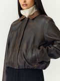Product image thumbnail 3 YASFEROS LS  LEATHER JACKET, Coffee Bean