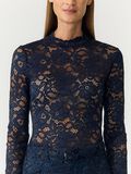 thumbnail Yaslacey lace long sleeved top, colour: navy blazer, blue, detail