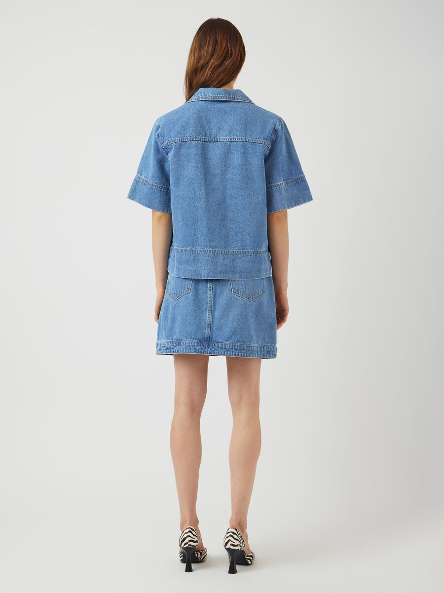 YAS YASCECI 2/4 DENIM SHIRT, Medium Blue Denim, highres - 26038113_MediumBlueDenim_004.jpg