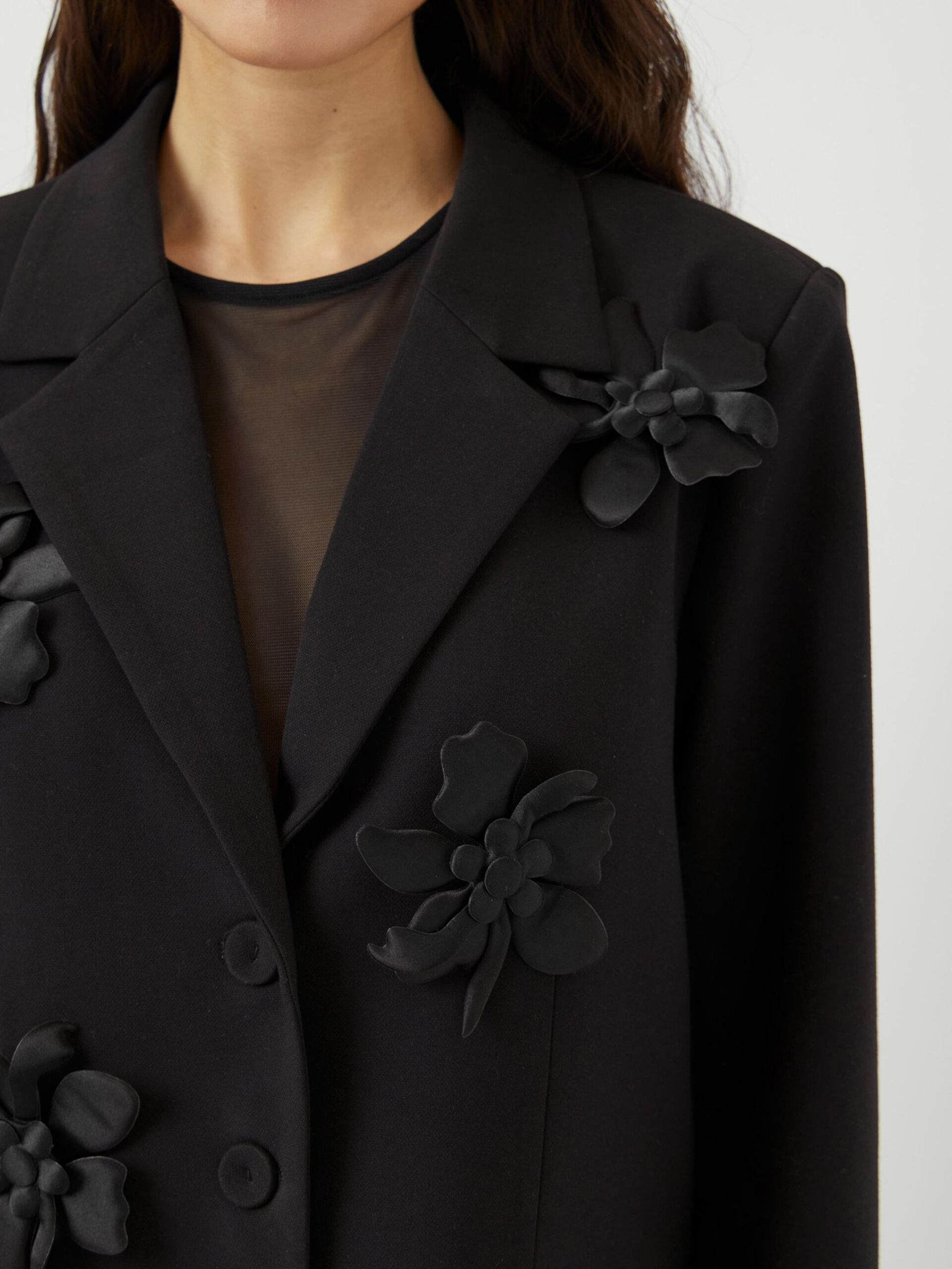 Carousel image - YASFLISRA LS FLOWER BLAZER, Black | 3