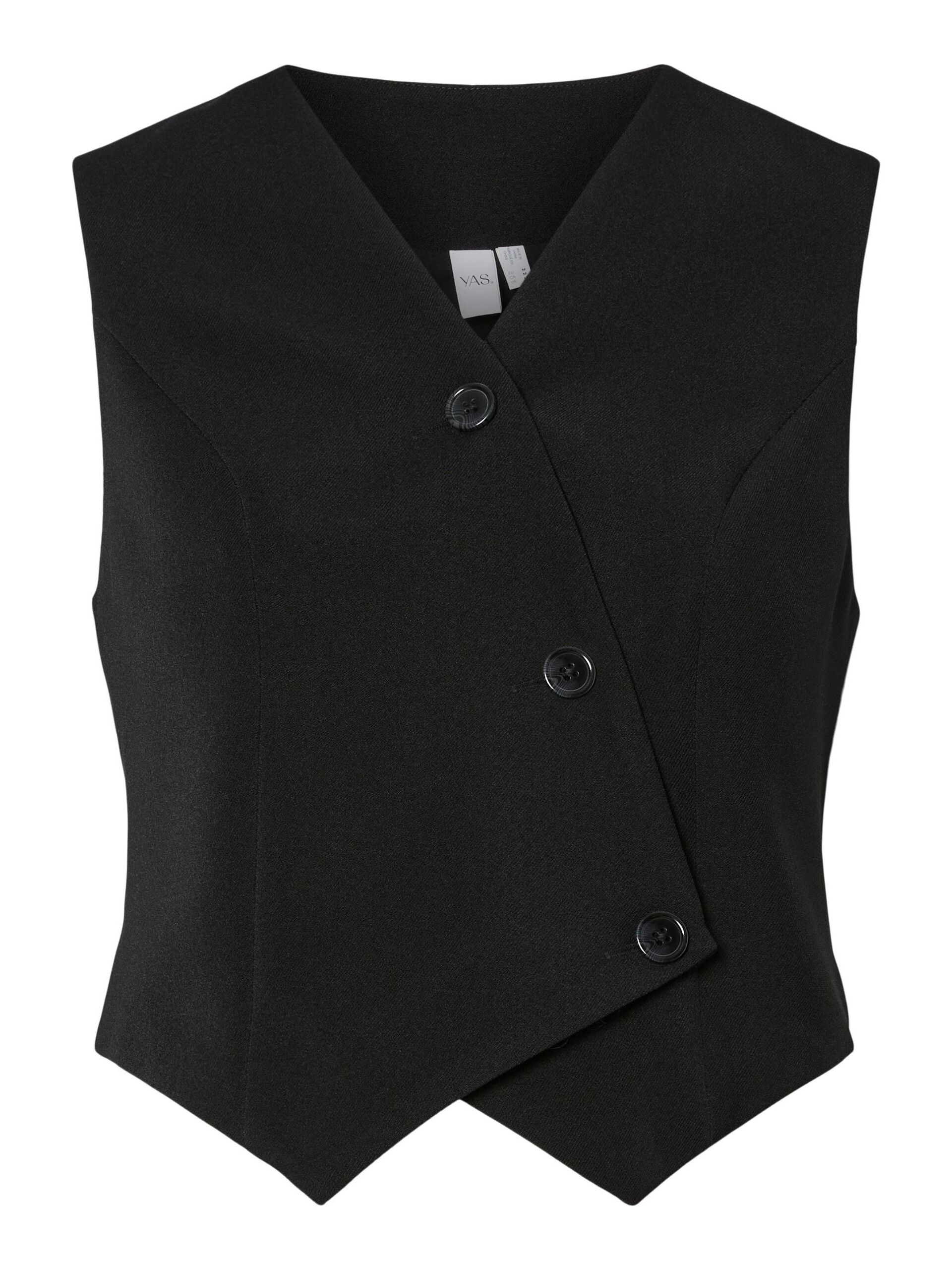 Carousel image - YASHANIA TAILORED WAISTCOAT, Black | 5
