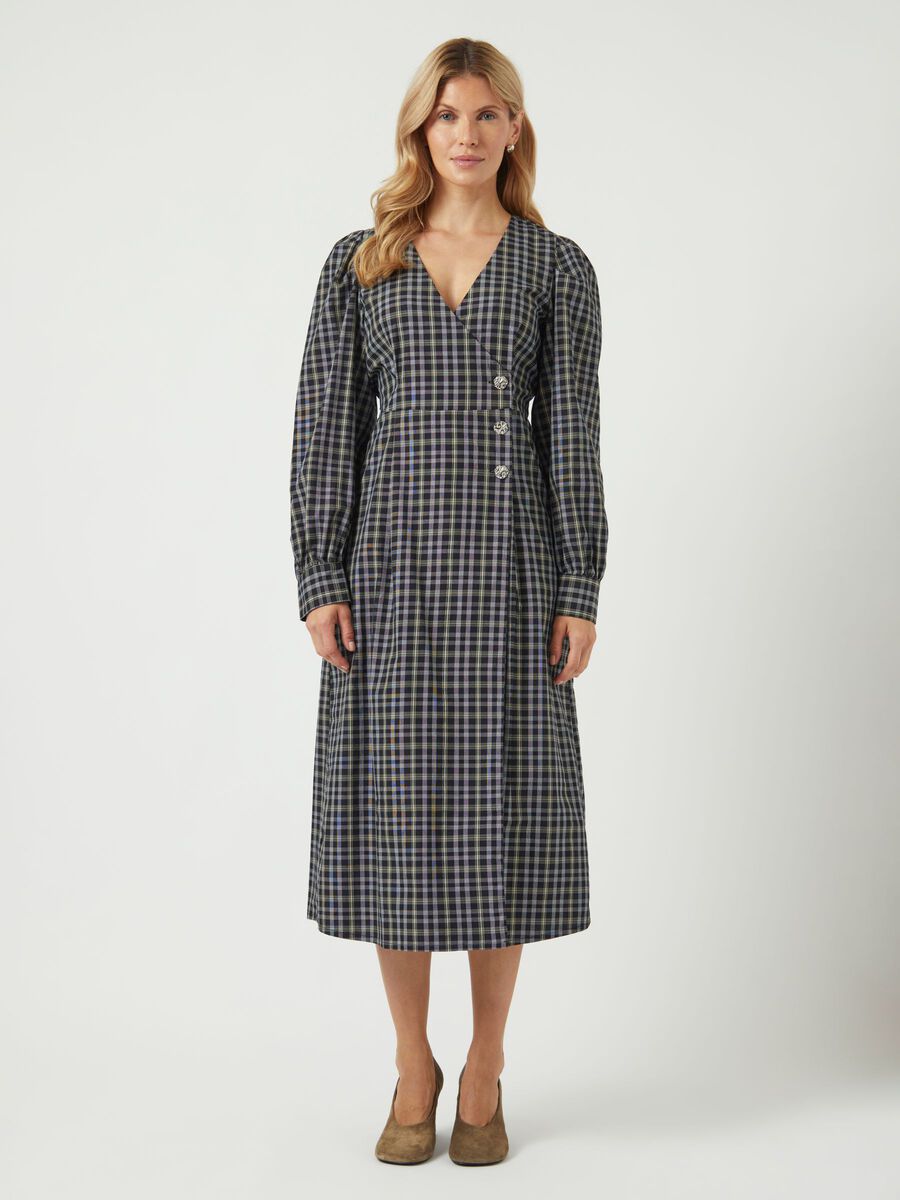 Carousel image - YASSIMMA MIDI WRAP DRESS, Black | 4