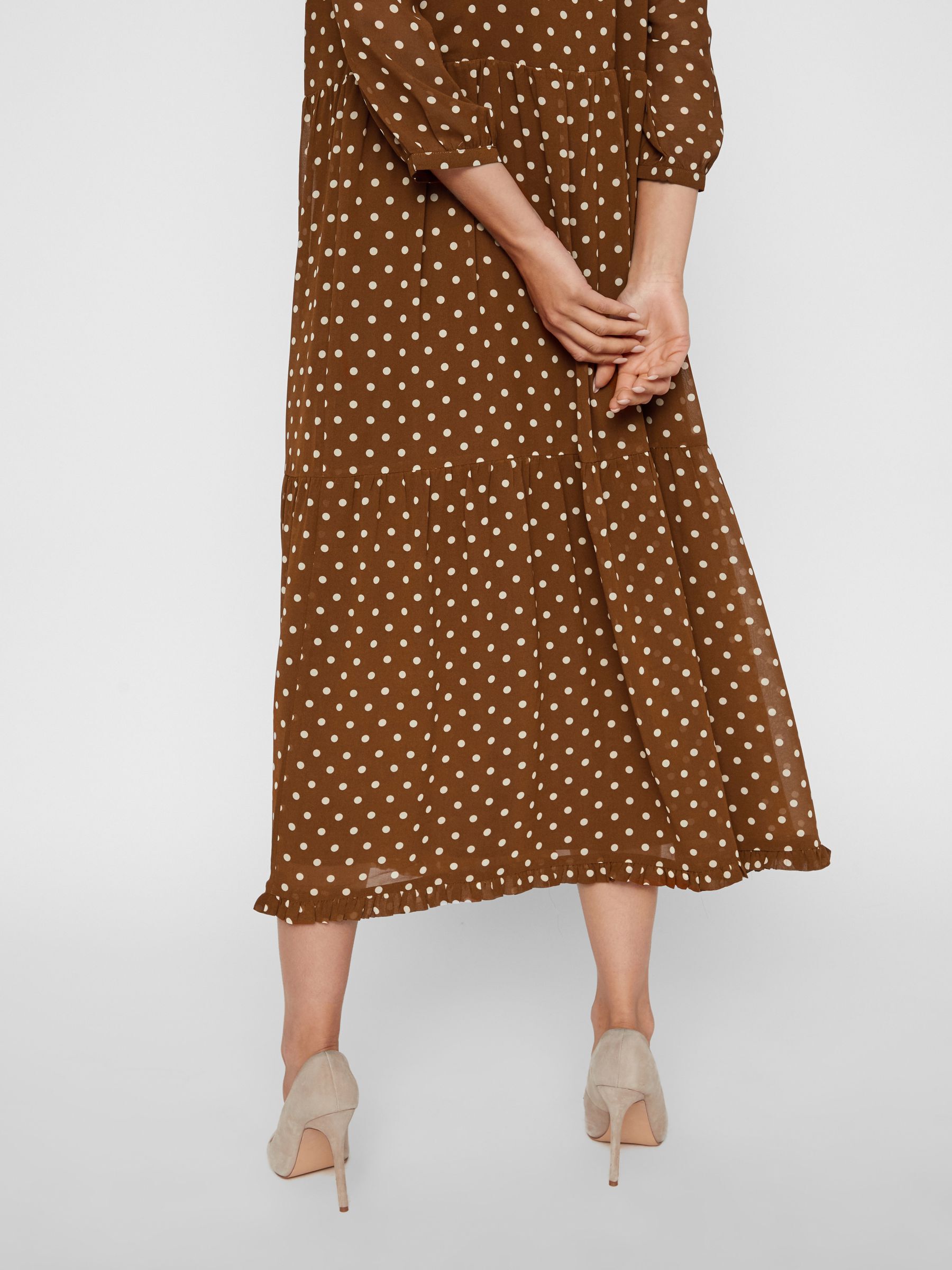Polka dot new arrivals midi prairie dress