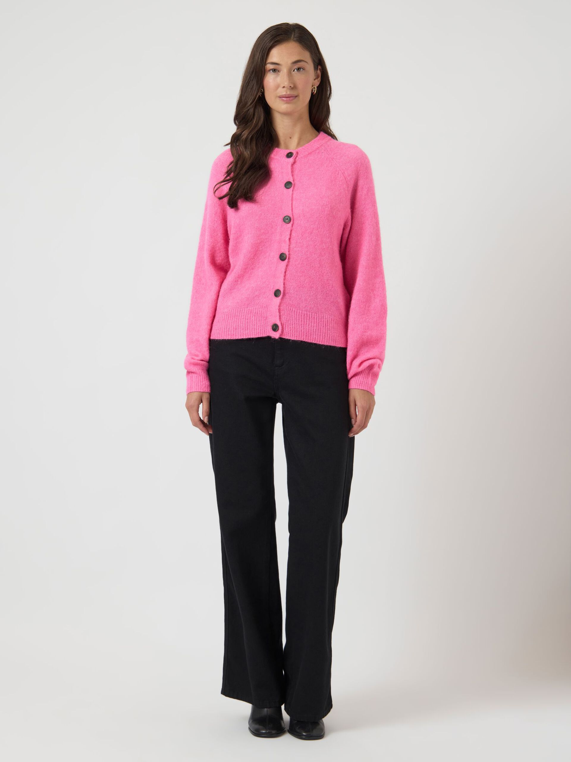 Carousel image - YASJOHI WOOL KNITTED CARDIGAN, Begonia Pink | 4