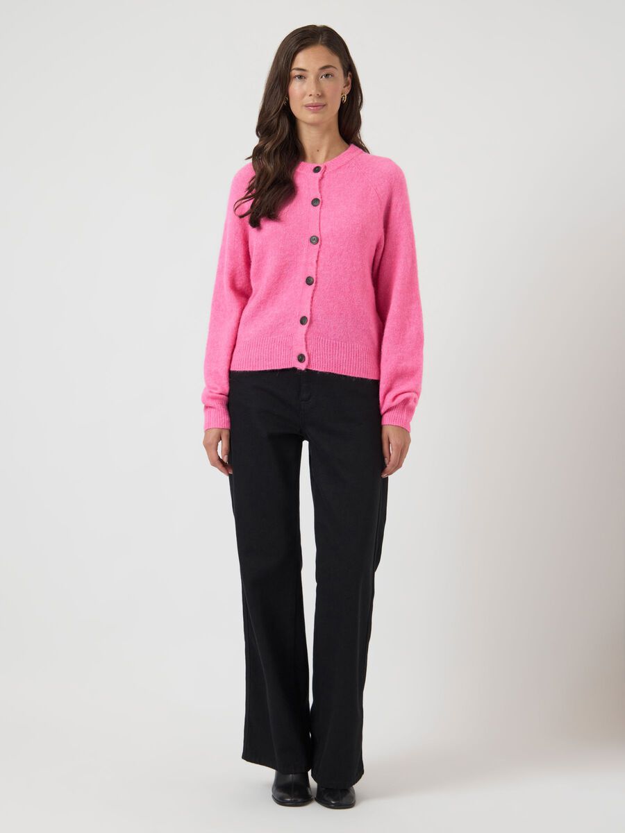Carousel image - YASJOHI WOOL KNITTED CARDIGAN, Begonia Pink | 4