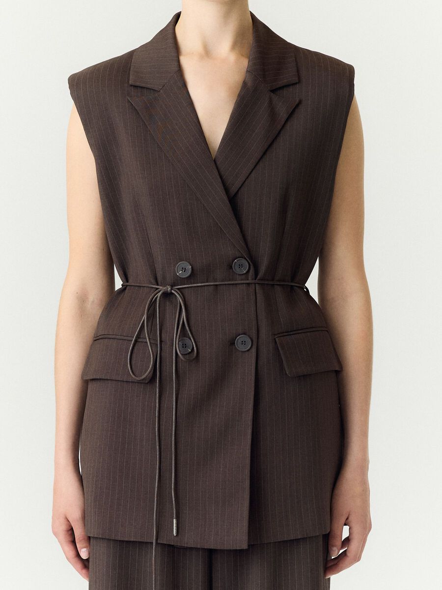 Carousel image 3 YASSHIMMA WAISTCOAT, Chocolate Brown
