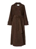 Product image thumbnail - YASLINA SUEDE LEATHER TRENCHCOAT, Seal Brown | 1