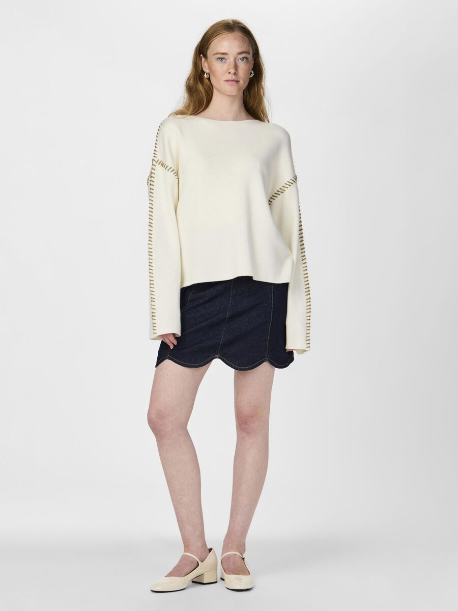 Carousel image - YASSTITCHA  KNITTED PULLOVER, Star White | 4