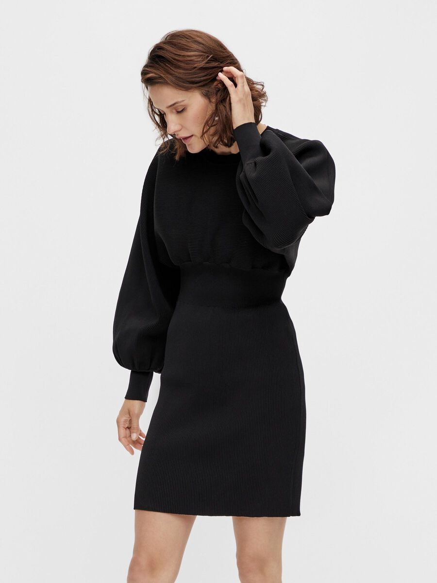 Y.A.S YASHALLY KNITTED DRESS, Black, highres - 26026261_Black_003.jpg
