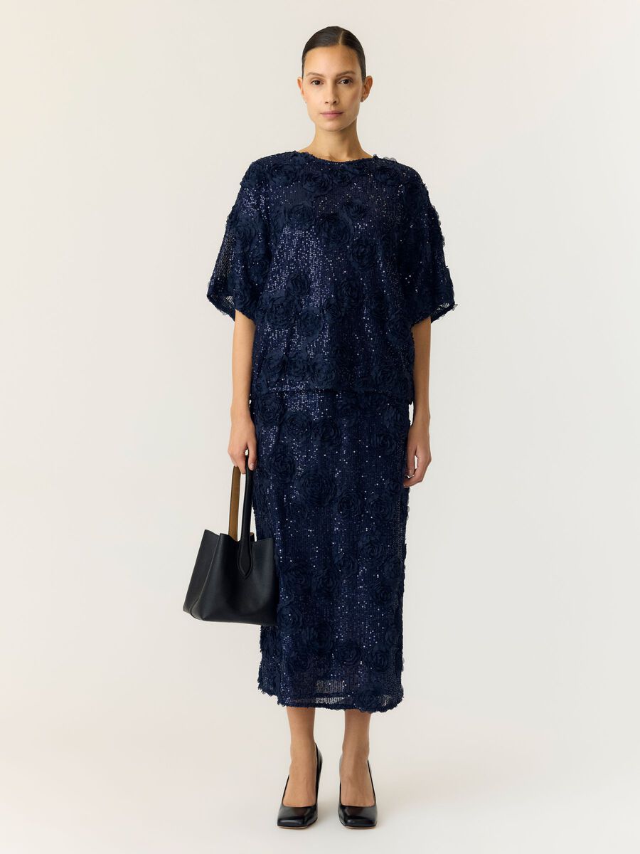 Carousel image 5 YASELYSIA MW PALJETT L&Aring;NG KJOL, Navy Blazer