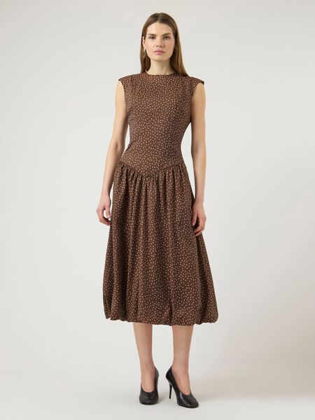 YAS YASKRISSI BUBBLE HEM MIDI DRESS, Pinecone, highres - 26041193_Pinecone_1305928_003.jpg