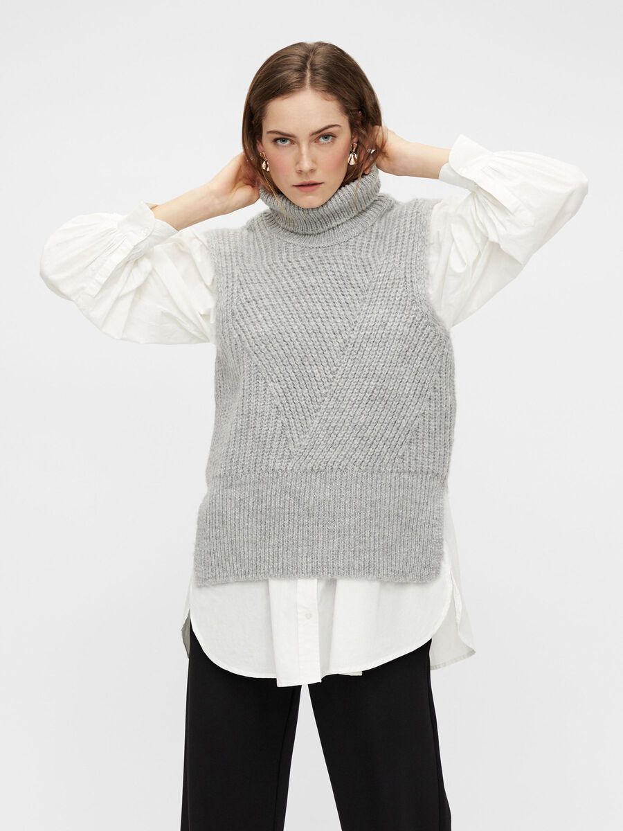 YAS YASBRAVO VEST, Light Grey Melange, highres - 26021162_LightGreyMelange_003.jpg