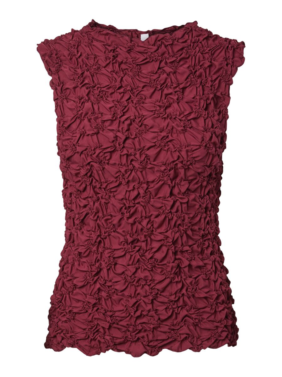 Product carousel image - YASMERA SLEEVELESS TOP, Tibetan Red | 2
