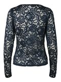 thumbnail Yaslacey lace long sleeved top, colour: navy blazer, blue, back