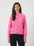 Product image thumbnail - YASJOHI WOOL KNITTED CARDIGAN, Begonia Pink | 1