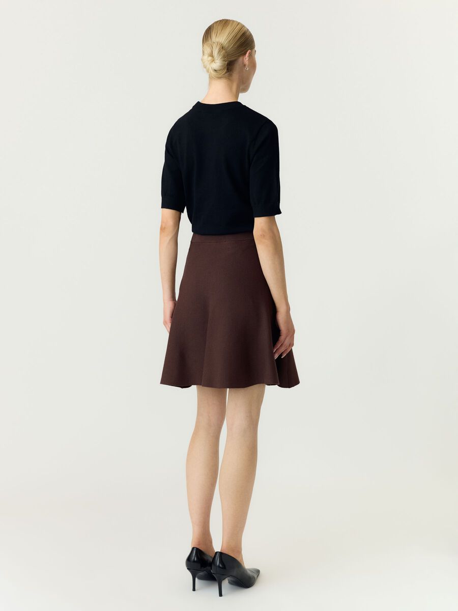 Carousel image 2 YASFONNY MINI SKIRT, Chocolate Brown