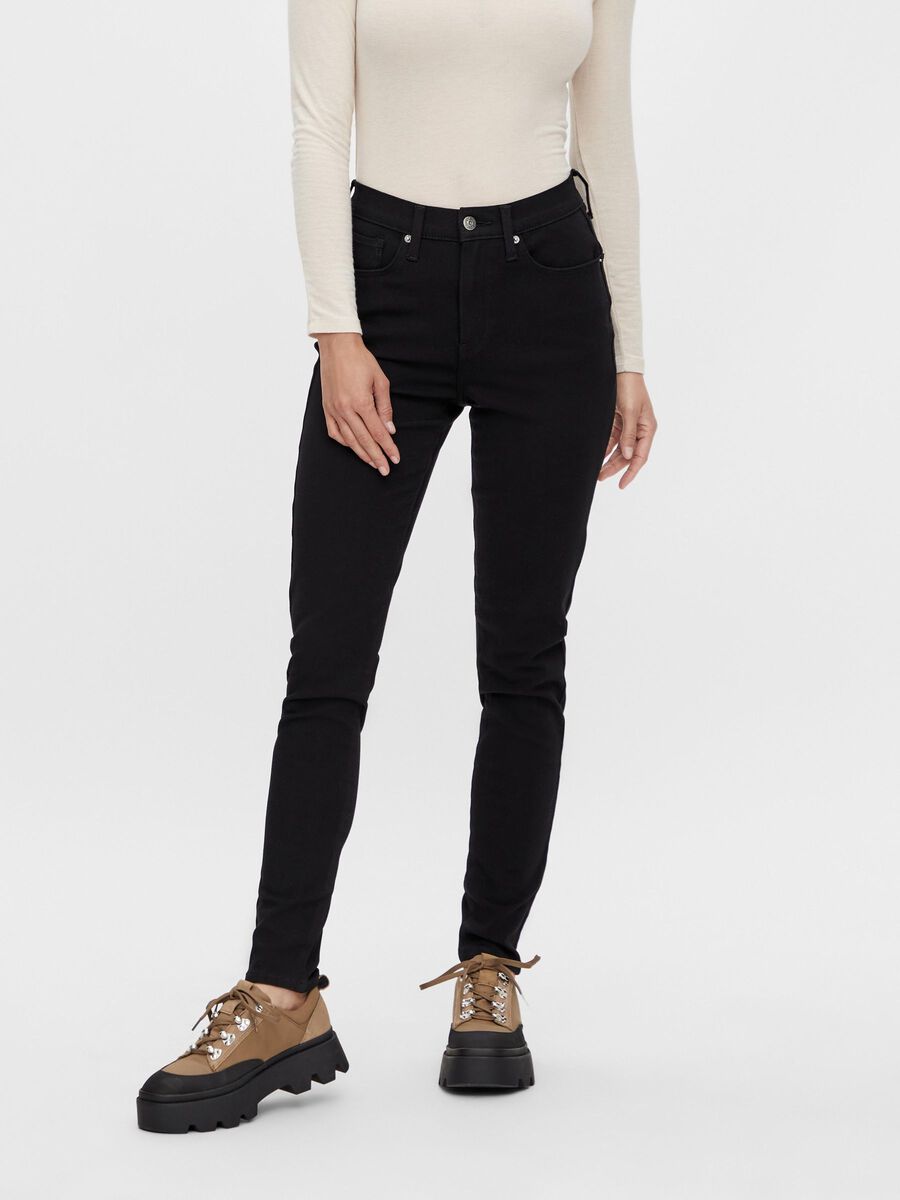 Y.A.S YASAYO SKINNY FIT JEANS, Black, highres - 26025091_Black_003.jpg