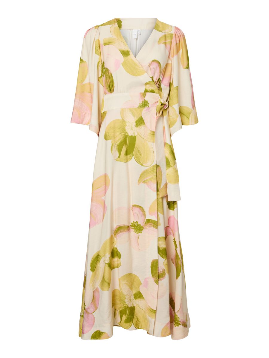 Product carousel image - YASMARGA 3/4 WRAP MAXI DRESS, Pristine | 2