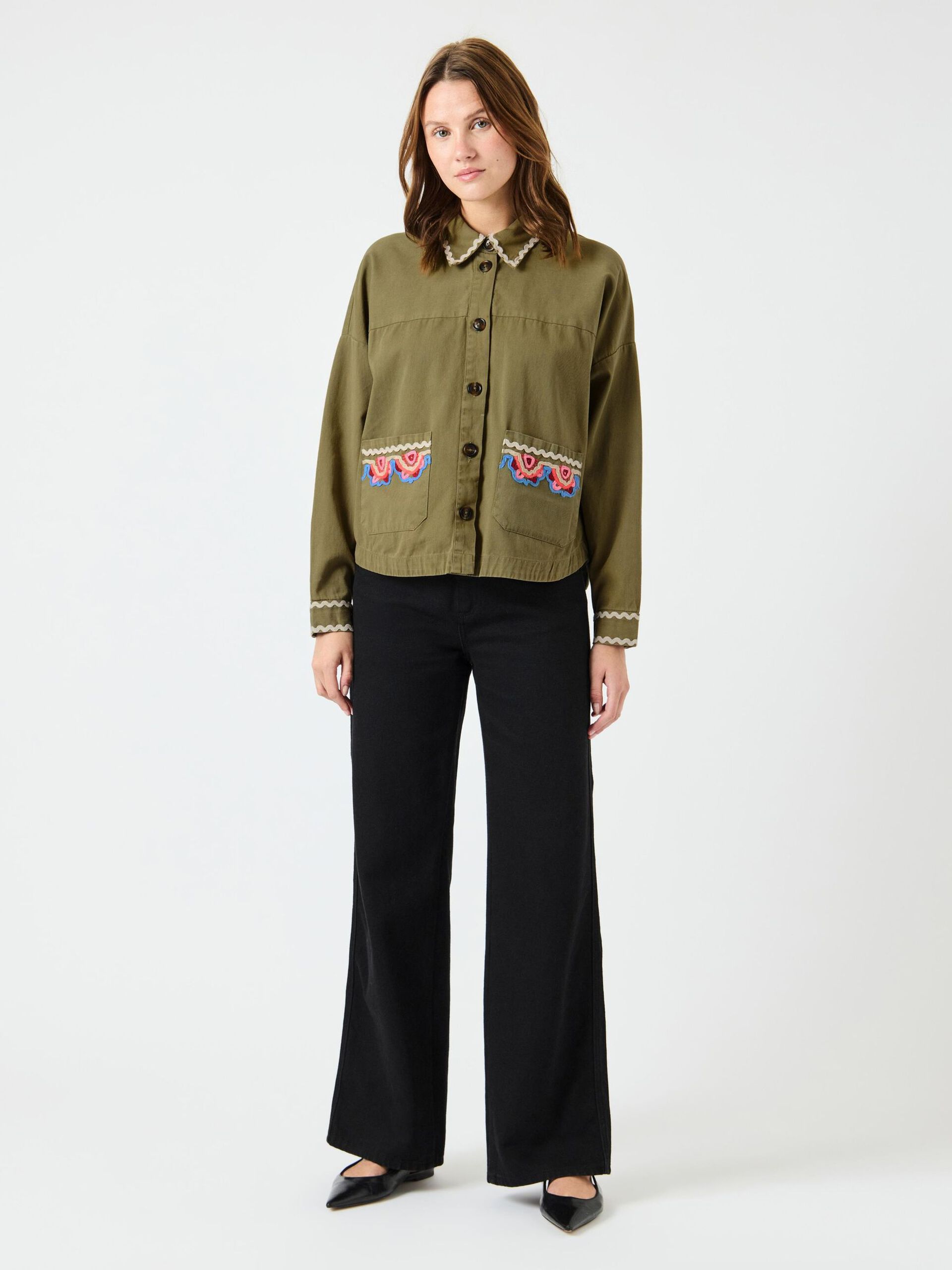 Carousel image - YASMIRRA BORDADO CHAQUETA, Capulet Olive | 5