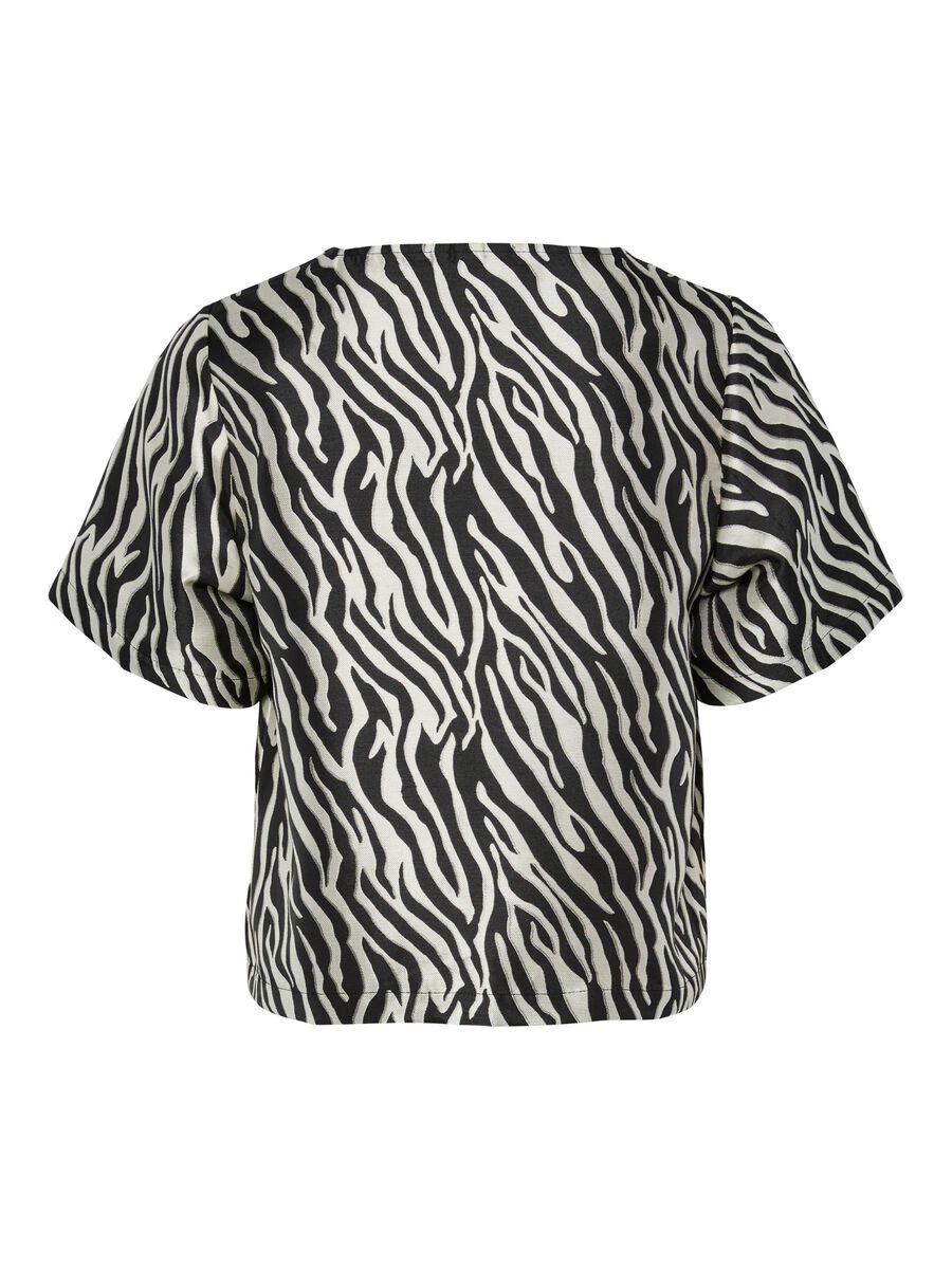 Carousel image - YASZEMA SHORT SLEEVED TOP, Black | 6