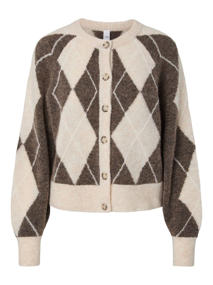Carousel image 5 YASJOHI WOOL BLEND KNITTED CARDIGAN, Oatmeal
